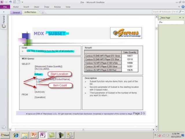 Chapter 2: MDX Training- Set Functions