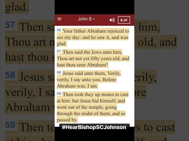 Before Abraham Was, I am (explained) - Bishop SC Johnson, apostle to the world