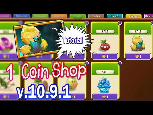 1 Coin Shop in Plants vs Zombies 2 v.10.9.1 - How to Use ?