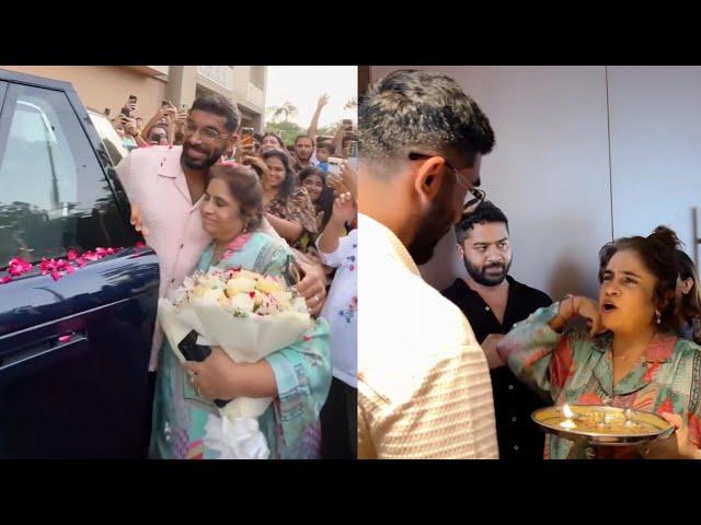 Bumrah Grand Welcome In Ahmedabad By His Family And Friends