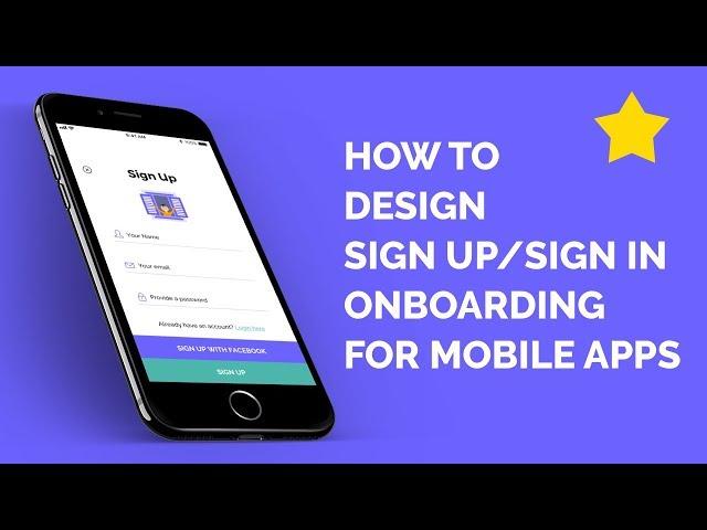 How to Design Sign In & Sign Up App Screens | UI/UX