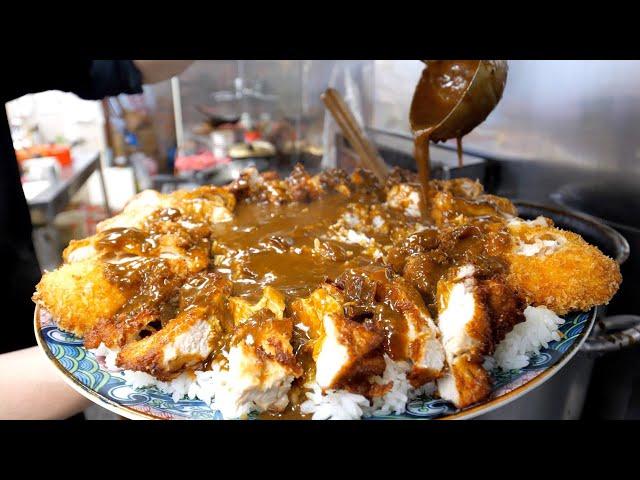 Unbelievable Huge Size Servings of Pork Cutlet Curry! | INCREDIBLE JAPANESE FOOD