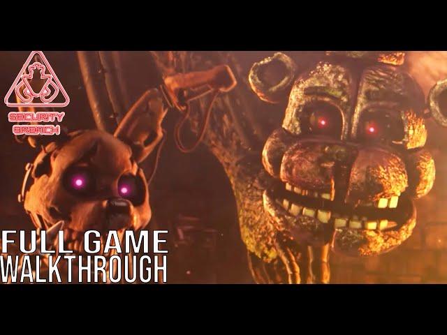 FNAF SECURITY BREACH Full Game Walkthrough - No Commentary w/ All Endings