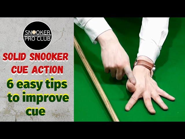 6 Snooker Cueing Tips - Cue action tricks to improve straight cueing technique