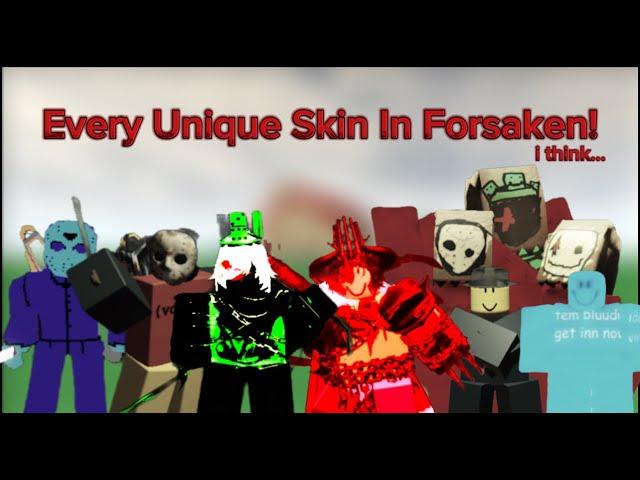 Every Unique Skin in Roblox Forsaken!