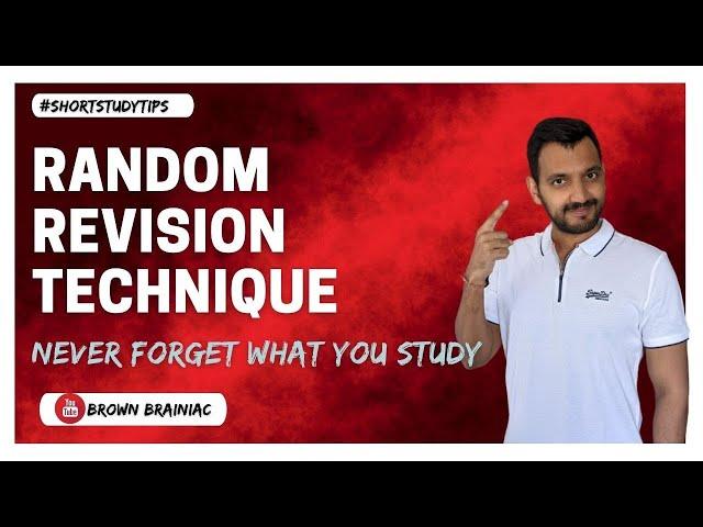 Random revision technique | Never forget anything you learn | #shortstudytips