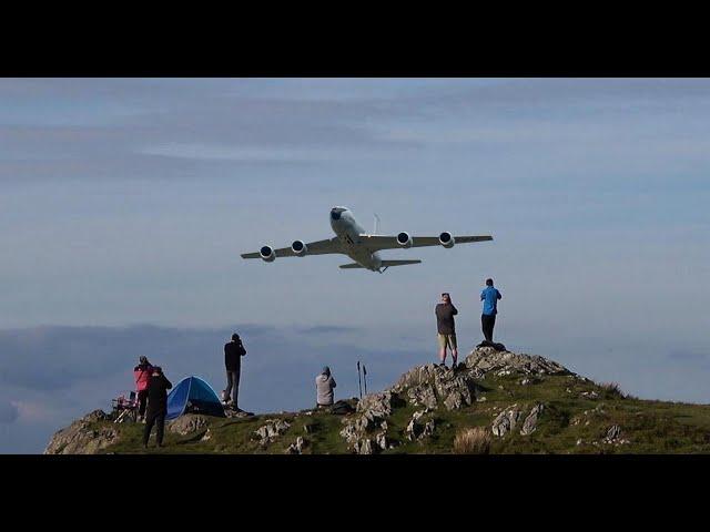 USAF HEAVY KC-135 STRATOTANKER  MACH LOOP WALES  LOW LEVEL