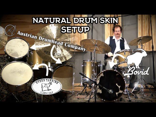 "Drum Skin Special" DJ Fontana-inspired Setup! - Calfskin and Goatskin Heads!