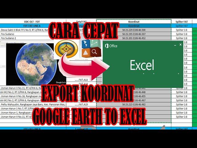 HOW TO QUICKLY EXPORT COORDINATES FROM GOOGLE EARTH TO EXCEL