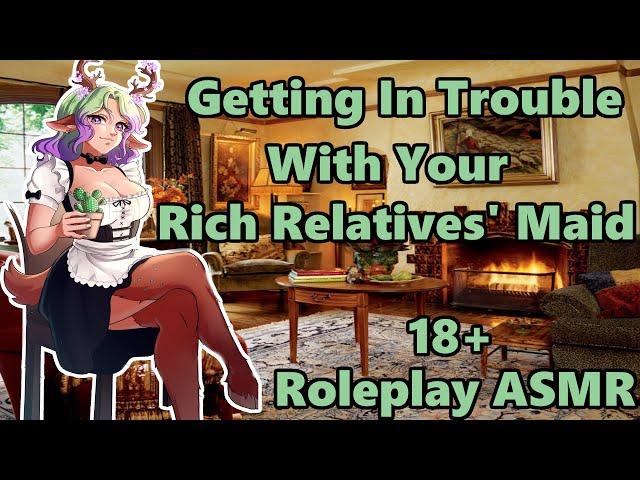 [F4M] [Roleplay ASMR] Getting In Trouble With Your Rich Relatives' Maid [Cute] [Kissing]