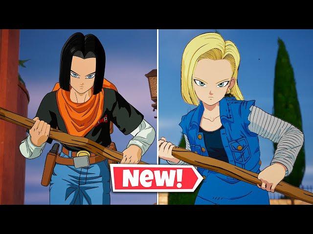 NEW ANDROID 17 & ANDROID 18 Skins In Fortnite | Dragon Ball Set