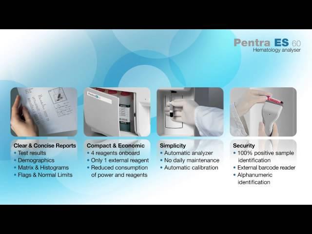 Automated 5 part differential hematology analyzer Pentra ES60 presentation