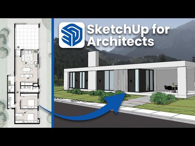 Sketchup for Beginners - 2D Floor Plan to 3D Model