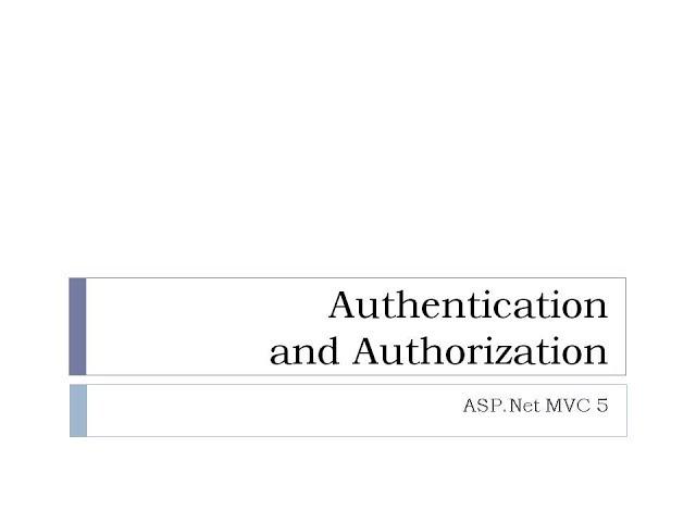 66 - Authentication And Authorization in ASP.Net MVC