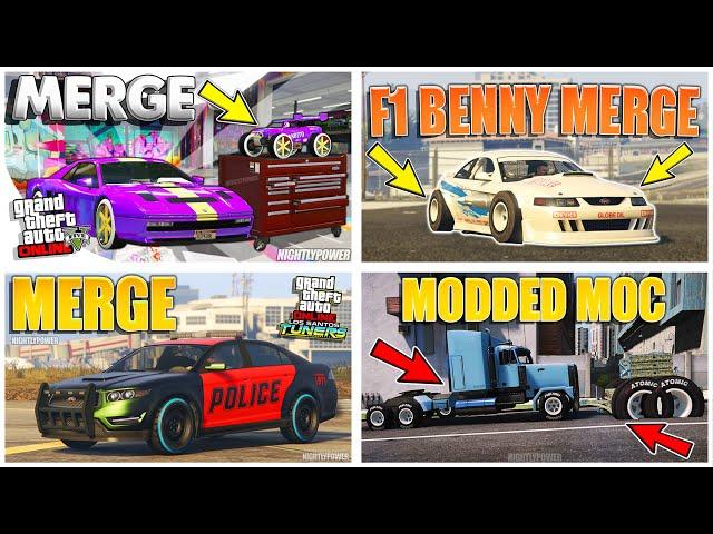 ALL WORKING MERGE GLITCHES IN 1 VIDEO! F1 BENNY MERGE GTA 5 ONLINE 1.57 (XBOX ONE/PS4)