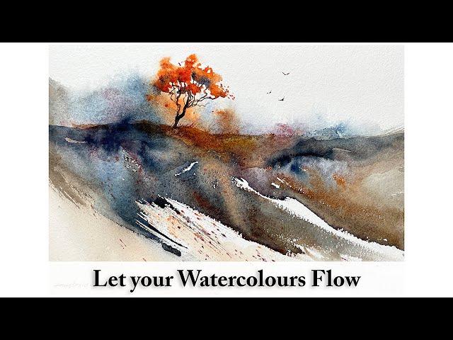 Watercolour Practice for Loose and Expressive Paintings | Semi-Abstract Landscape | A Quick Sketch