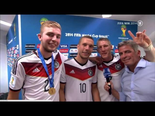 WM 2014 Finale Poldi & Schweini geilstes Interview EVER! dissen Mehmet Scholl  J