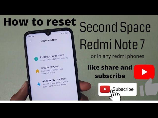 How to reset your second space password and how to delete it