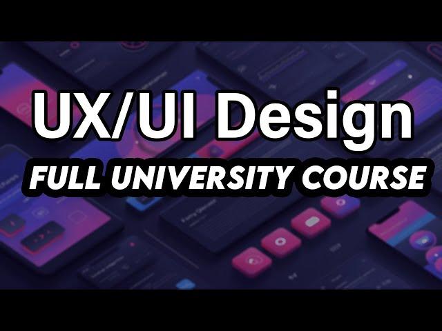 UI/UX Design Course For Beginners | UI/UX Design Tutorial For Beginners