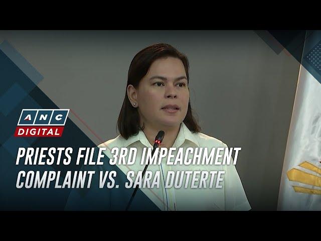 Priests file 3rd impeachment complaint vs. Sara Duterte