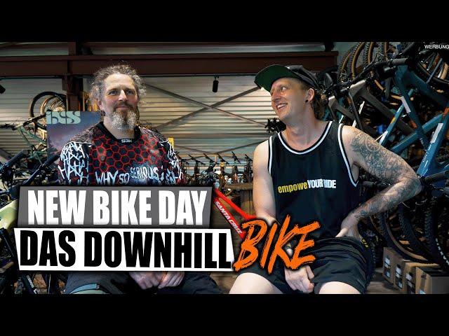 NEW BIKE DAY -  Downhill Bike von Tomas bei PWS Offroad - Santa Cruz v10