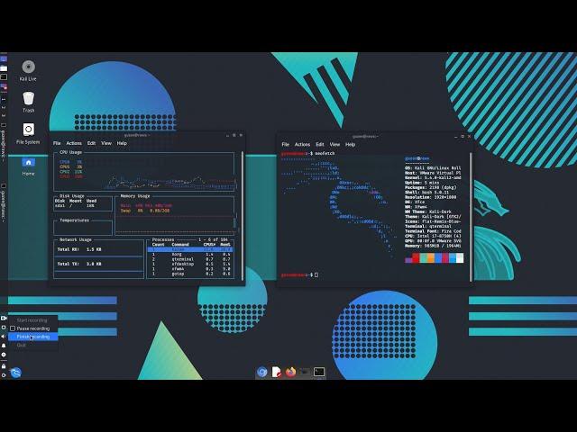 customize the new xfce desktop in kali linux