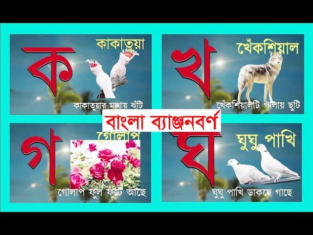 বাংলা ব্যঞ্জনবর্ণ - ক খ গ ঘ - ছন্দে ছন্দে ব্যঞ্জনবর্ণ শিখি