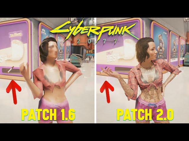 Cyberpunk 2 0 Patch Vs Cyberpunk 1 63 Patch Improvement Comparison