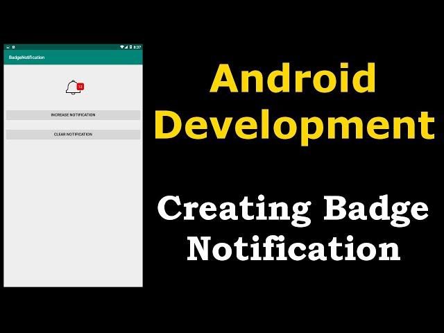 Android Studio Creating Notification Badge