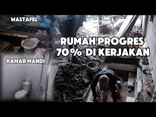 PROGRES RUMAH SUDAH 70% SEMOGA KELAR 100% ‼️