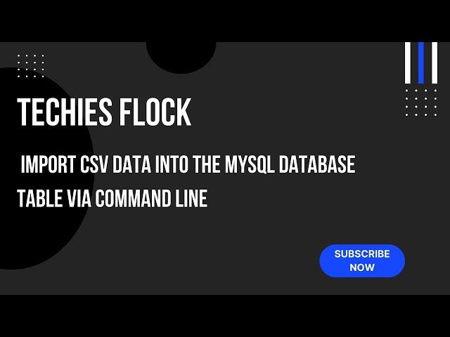 Import CSV data into the MySql database table via Command Line (LOAD DATA INFILE)