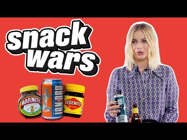 Margot Robbie Reacts to British And Australian Snacks | Snack Wars