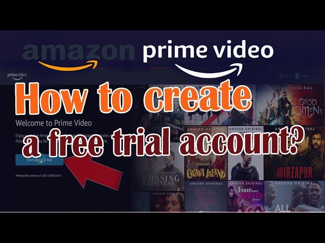 How to create a 7-day free trial account | Amazon Prime Video