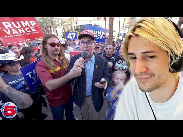 Arizona Trump Rally | xQc Reacts to Channel 5