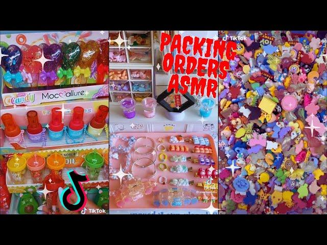 Satisfying packing orders  ASMR style  TikTok compilation #14 #asmr #packingorders #smallbusiness