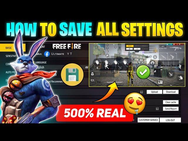 How To Save Settings In Free Fire || Free Fire Setting Save Kaise Kare | How To Save Control Setting