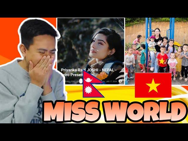 ATEBANG REACTION | MISS WORLD NEPAL AND VIETNAM 2023 INTRODUCTION VIDEOS #missworld2023