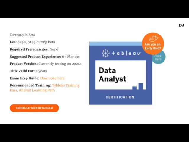 Tableau Data Analyst Certification | Exam Preparation | First Ever!