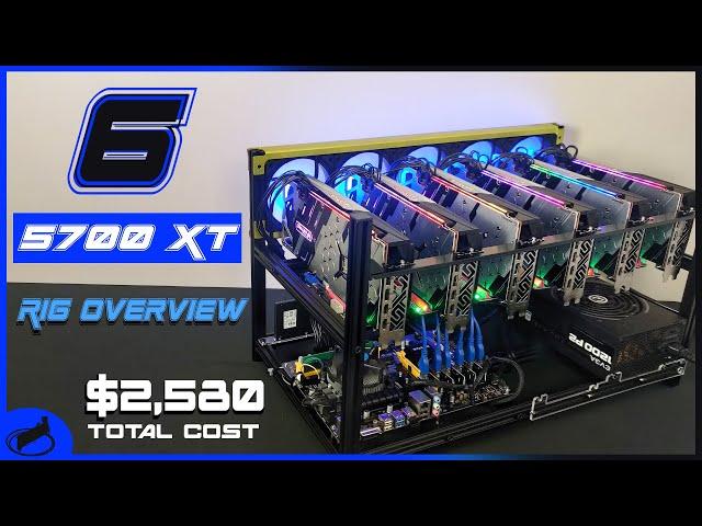 RX 5700 XT Mining Rig Build - 6 GPUs | 330 MH/s and ONLY 880 Watts!!