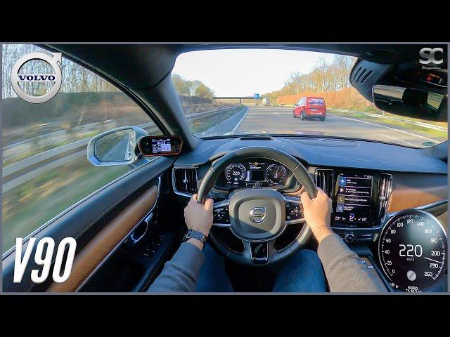 2020 Volvo V90 [D4 AWD | 190 HP] - Autobahn Top Speed Drive POV