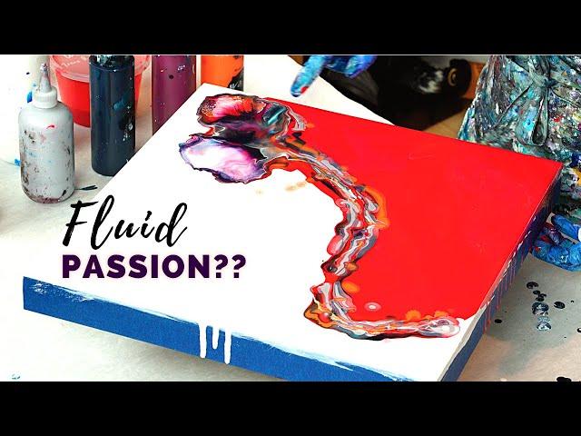 Glamorous RED + Silver ⁠⁠ WOW! Dancing Flow Acrylic Pouring ~ Fluid Art Tutorial