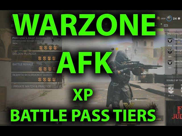 WARZONE XP GLITCH HOW TO GET AFK XP IN WARZONE AFK BATTLE PASS TIERS , WARZONE AFK GLITCH TUTORIAL