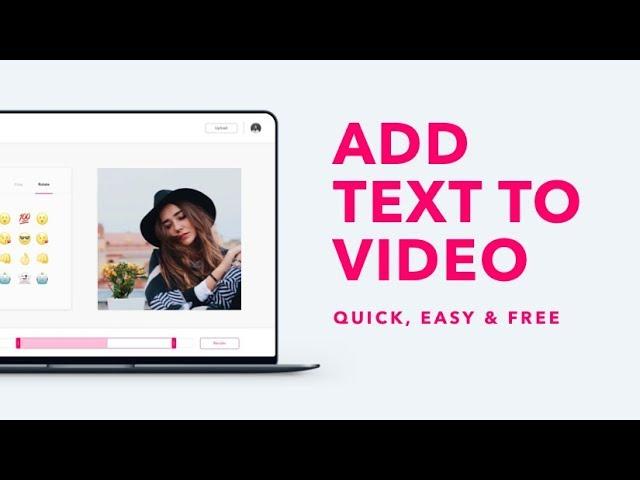 How to add text to a video online for free - Quick Tutorial