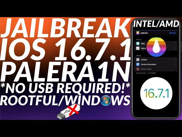 Jailbreak iOS 16.7.1 Rootful Windows No USB | Palera1n Jailbreak Windows | iOS 16.7.1 Jailbreak