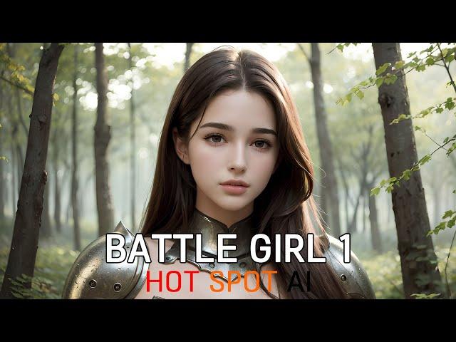 AI Art Lookbook 4K | Battle Girl 1 | Epic Music Video | AI Beauty Girl | AI 룩북 실사 그림