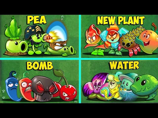 Random 16 Team 4 Plants Battlez - Who Will Win? - PVZ 2 Team Plant vs Team Plant