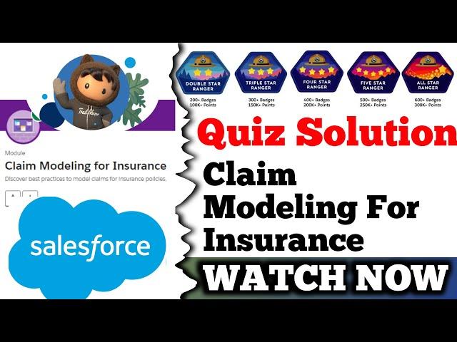 Claim Modeling for Insurance || Salesforce Trailhead || Quiz Solution