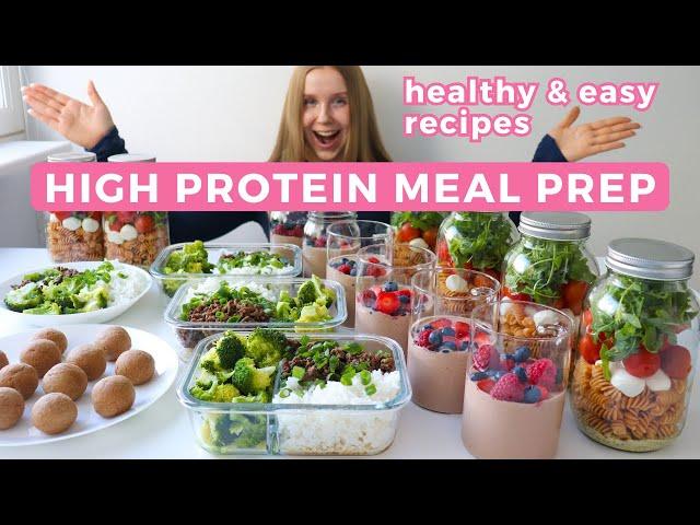 Healthy & High protein Meal Prep with Easy Recipes | Back to School / Work Recipes