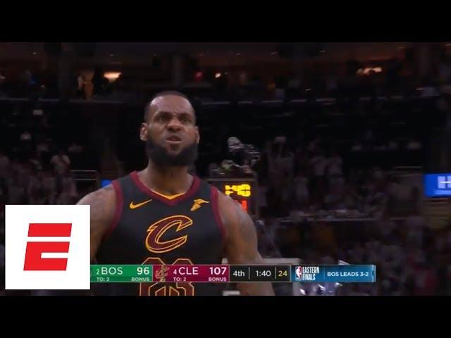 [Game 6] LeBron James hits back-to-back dagger 3s with Jayson Tatum in his face both times | ESPN
