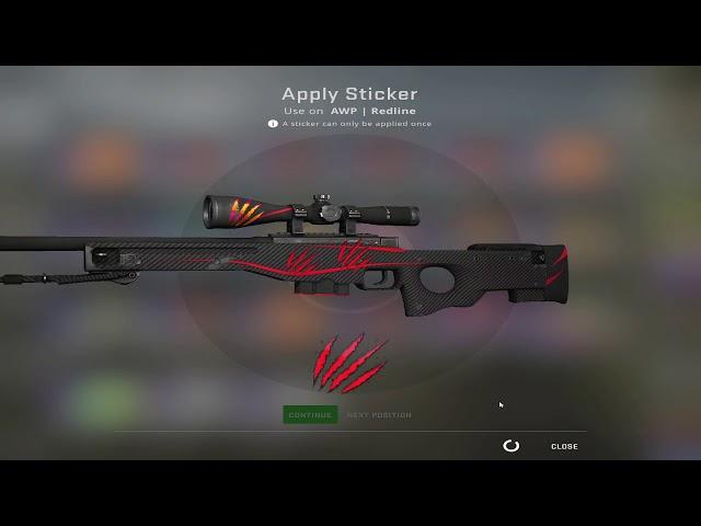 Awp Redline Field-Tested 0.15 with  battle scarred stickers showcase